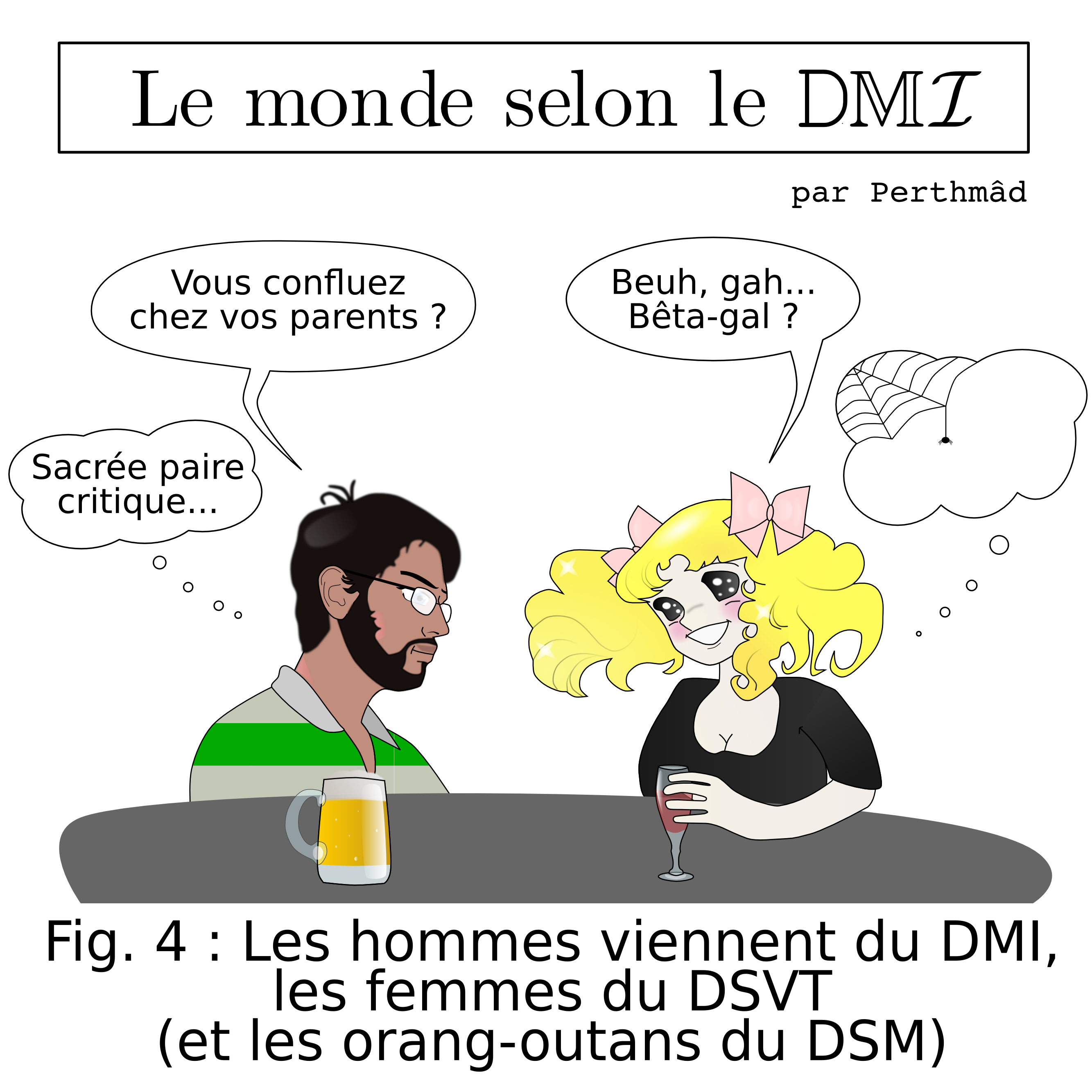 Les hommes viennent du DMI, les femmes du DSVT (et les orang-outans du DSM).