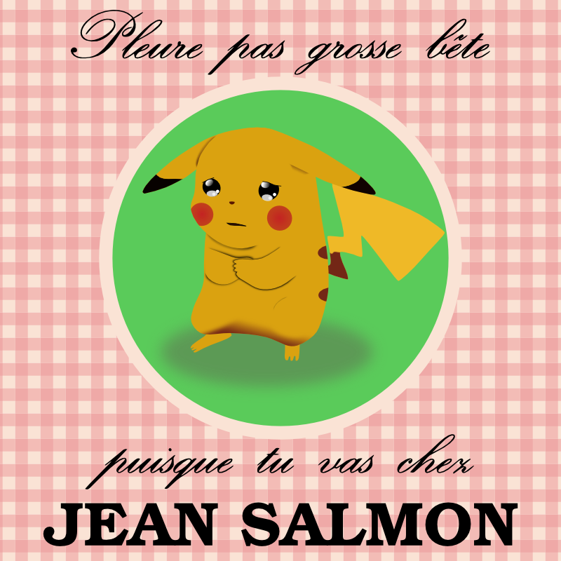 Pleure pas grosse bête, puisque tu vas chez Jean Salmon.